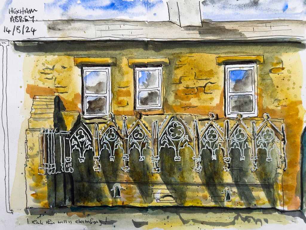 Hexham Abbey Cloister, Northumberland, England. Signed, Limited Edition Print by Andy Marshall