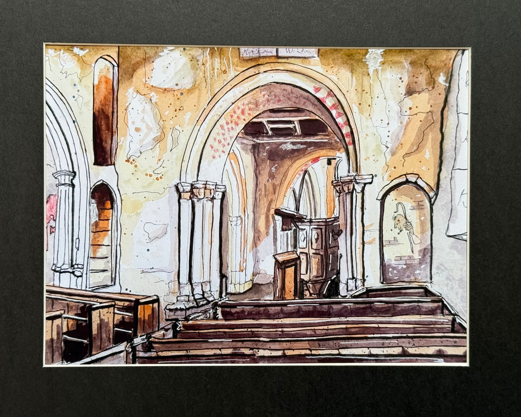 St. John's, Duxford, Cambridgeshire, England. Signed, Limited Edition Print by Andy Marshall
