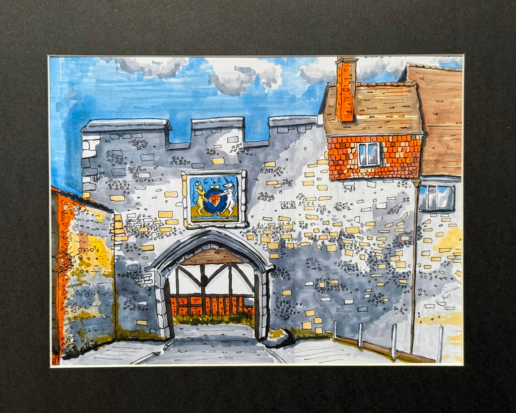 Prior's Gate, Winchester, Hampshire, England. Signed, Limited Edition Print by Andy Marshall