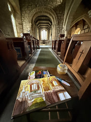 St. Andrew's, Bolam. Signed, Limited Edition Print by Andy Marshall