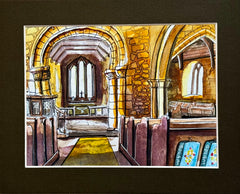 St. Andrew's, Bolam. Signed, Limited Edition Print by Andy Marshall