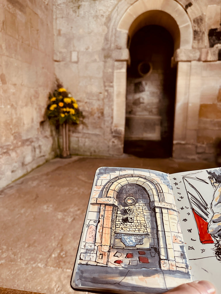 Saxon St. Laurence, Bradford-on-Avon, England. Signed, Limited Edition Print by Andy Marshall