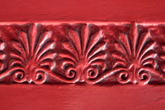 Red Palmette Digital Print Large