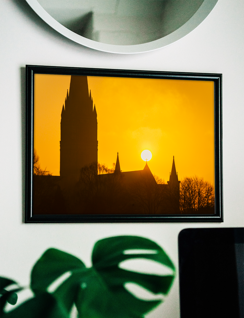Salisbury Cathedral Silhouette Digital Print Large