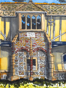 Ambulatory, Holy Cross, Winchester, England. Signed, Limited Edition Print by Andy Marshall