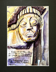 The Prior's Door Corbel, Ely. Signed, Limited Edition Print by Andy Marshall