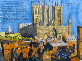 Lincoln Cathedral, Lincolnshire, England. Signed, Limited Edition Print by Andy Marshall