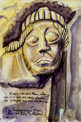 The Prior's Door Corbel, Ely. Signed, Limited Edition Print by Andy Marshall