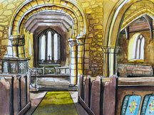 St. Andrew's, Bolam. Signed, Limited Edition Print by Andy Marshall