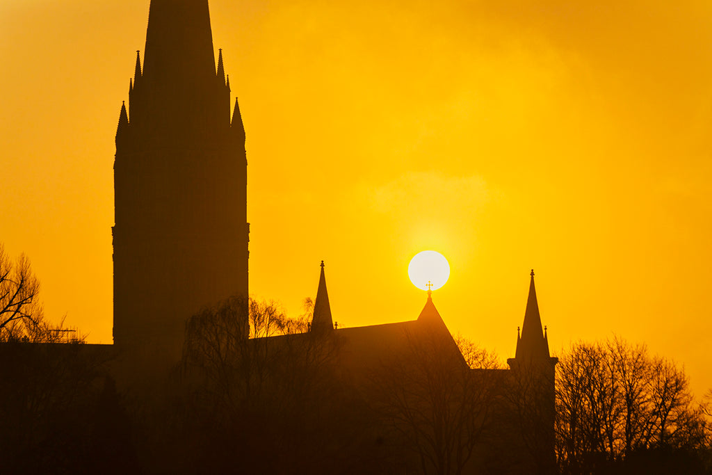 Salisbury Cathedral Silhouette Digital Print Large