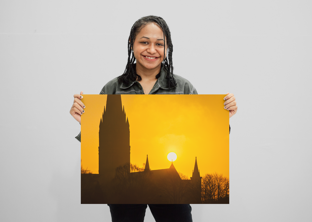 Salisbury Cathedral Silhouette Digital Print Large